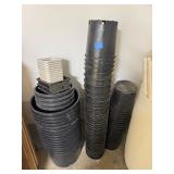 Large lot of planter pots