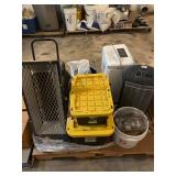 Pallet of heaters, AC, fitting screws