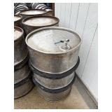 55 gallon Coca-Cola metal barrel spigot