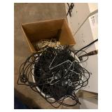Bucket and box of chords and latches
