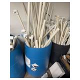 Large barrel of PVC pipe