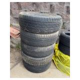 Stack of five 275 65 R18 tires
