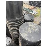Lot of about 40, 5 gallon buckets black