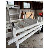 Lot of three large roller table bases