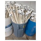 Large barrel of PVC pipe