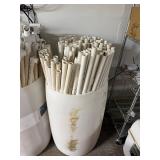Large barrel of PVC pipe