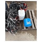 Lot of watering stakes, fertilizer & safety tank