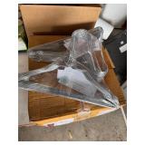 Case of metal hangers