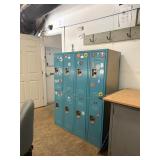 Set or 8 lockers teal blue
