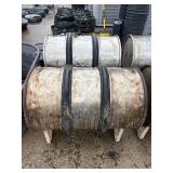 Lot of 2 55g metal coca-Cola barrels with stand