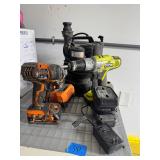 Rigid and Ryobi Drills, chargers, and Sub Pump