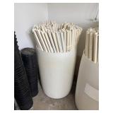 Large barrel of PVC pipe