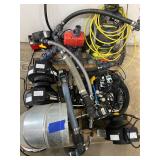 Pallet of inline fans, pressure washer, plumbing