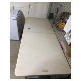 White folding table