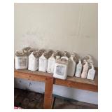 Multiple gallons of plant nutrients.