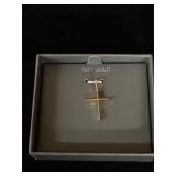 10k yellow gold cross .5 right .5g