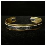 Copper and stainless steel cuff bracelet