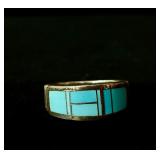 Sterling silver 925 Navajo ring sz 10 10g Rick T