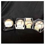 Lot of 4 signed baseballs 2 have COAs