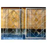 Lot or 2 matching leaded glass panels