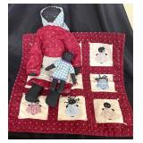 Handmade Rag Dolls Samantha and Polly Blanket
