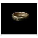 90% silver half dollar coin size 10 ring