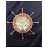 Ships wheel wind up a clock. Untested