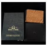 2 nice leather wallets one new(emporio Valentini)