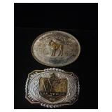 2 rodeo belt buckles NFR Las Vegas, reserve champ
