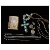 Lot of jewelry, necklaces, saints, cross, angel