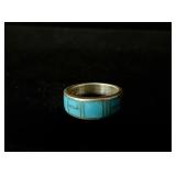 Sterling silver 925 Navajo ring size 8.5 signed AI