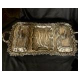 Large silve plate serving dish