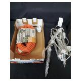 Icicle lights and extension cord
