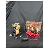 Lot of vintage/antique toys, Fernando elephant car