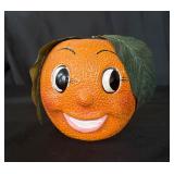 Vintage kitsch orange piggy bank