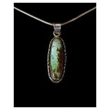 Sterling silver 925 necklace Navajo pendant signed