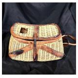 Antique fishing creel basket