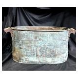 Large copper wash pot