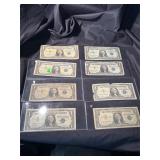 Lot of 8 Random Silver Certificates