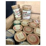 antique Edison gold moulded record cylinders f