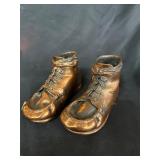 Bronzed baby shoes