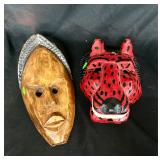 Hand carved wooden masks