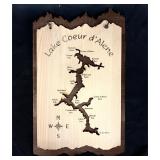 Lake Coeur dï¿½Alene Wood cut out art