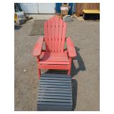 Outdoor chair and foot rest