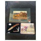 Russell print, Remington knife set