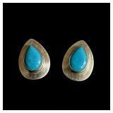 Sterling silver NA turquoise earrings 5 g