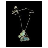 Sterling silver 925 butterfly necklace