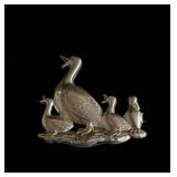 4.9g Sterling silver 925 mother duck brooch