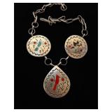 Navajo Raymond Boyd necklace sterling 925 48.2g
