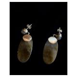Sterling silver 925 J King smoky quartz earrings